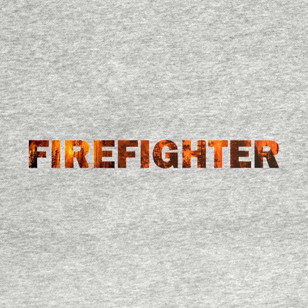 Firefighter Text in Fire by NorseTech